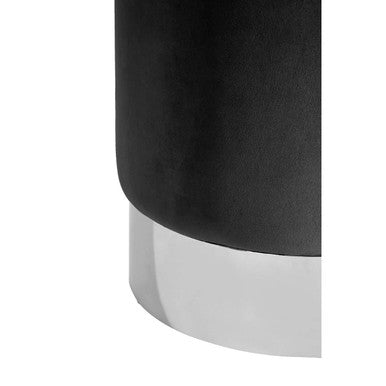 Vogue Black Velvet Round Stool