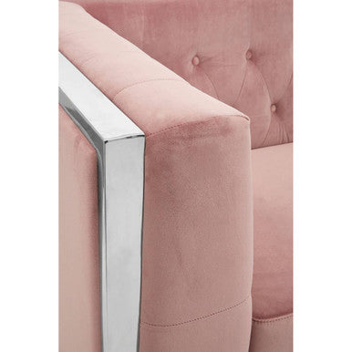 Vogue 3 Seat Pink Velvet Sofa