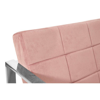 Vogue Pink Velvet Lounge Chair