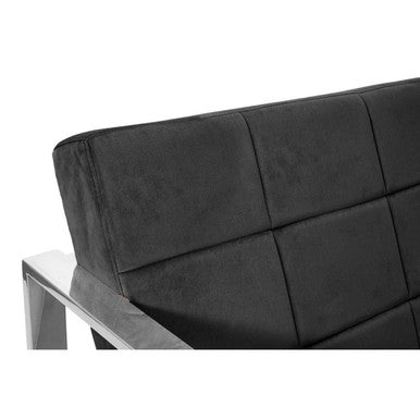 Vogue Black Velvet Lounge Chair