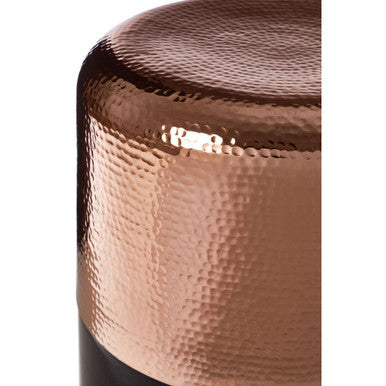 Margot Black Glass And Copper Side Table