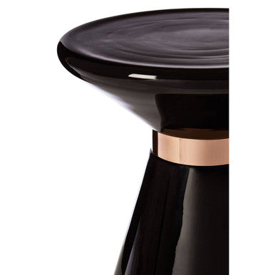 Martini Black Glass Side Table