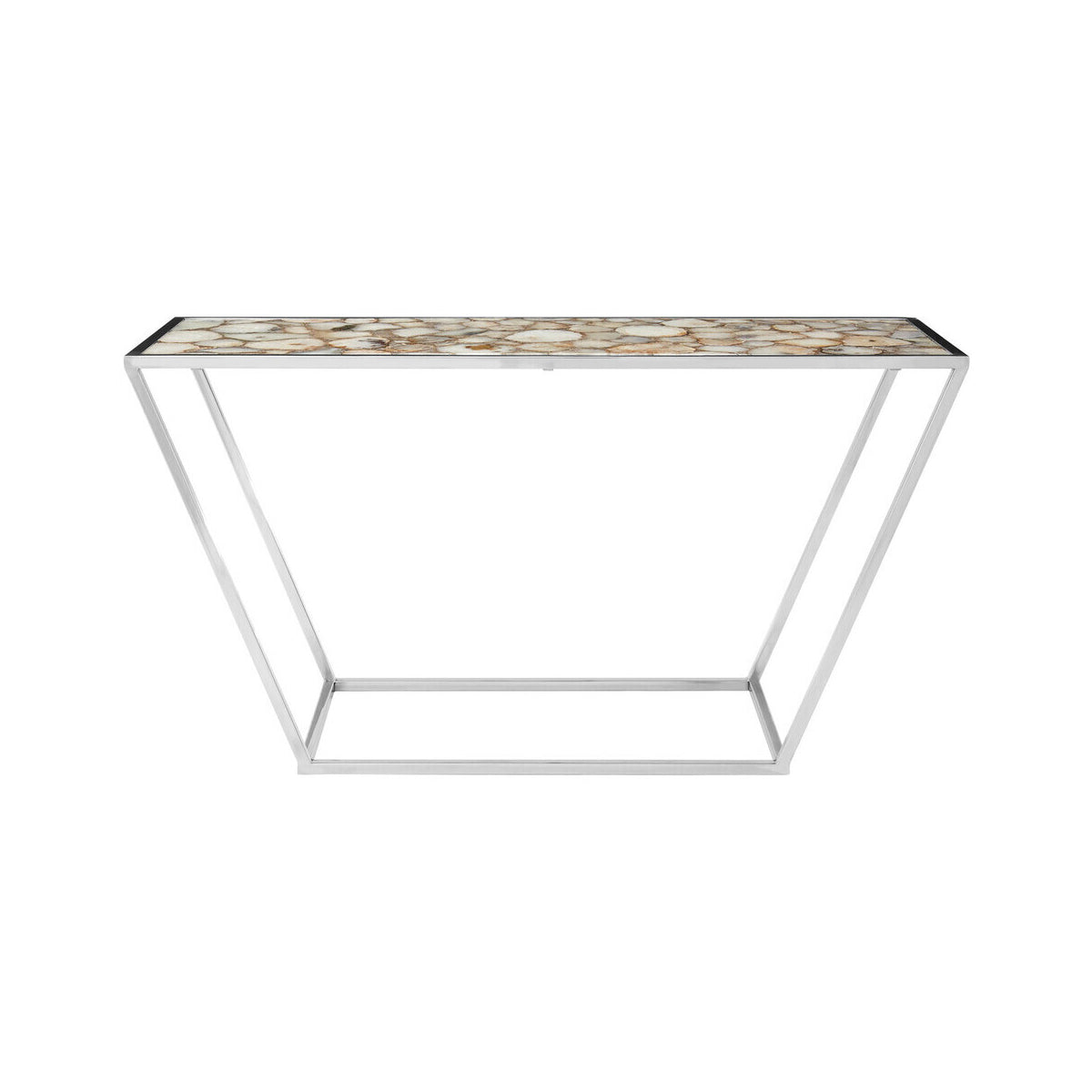 Vita White Agate Console Table