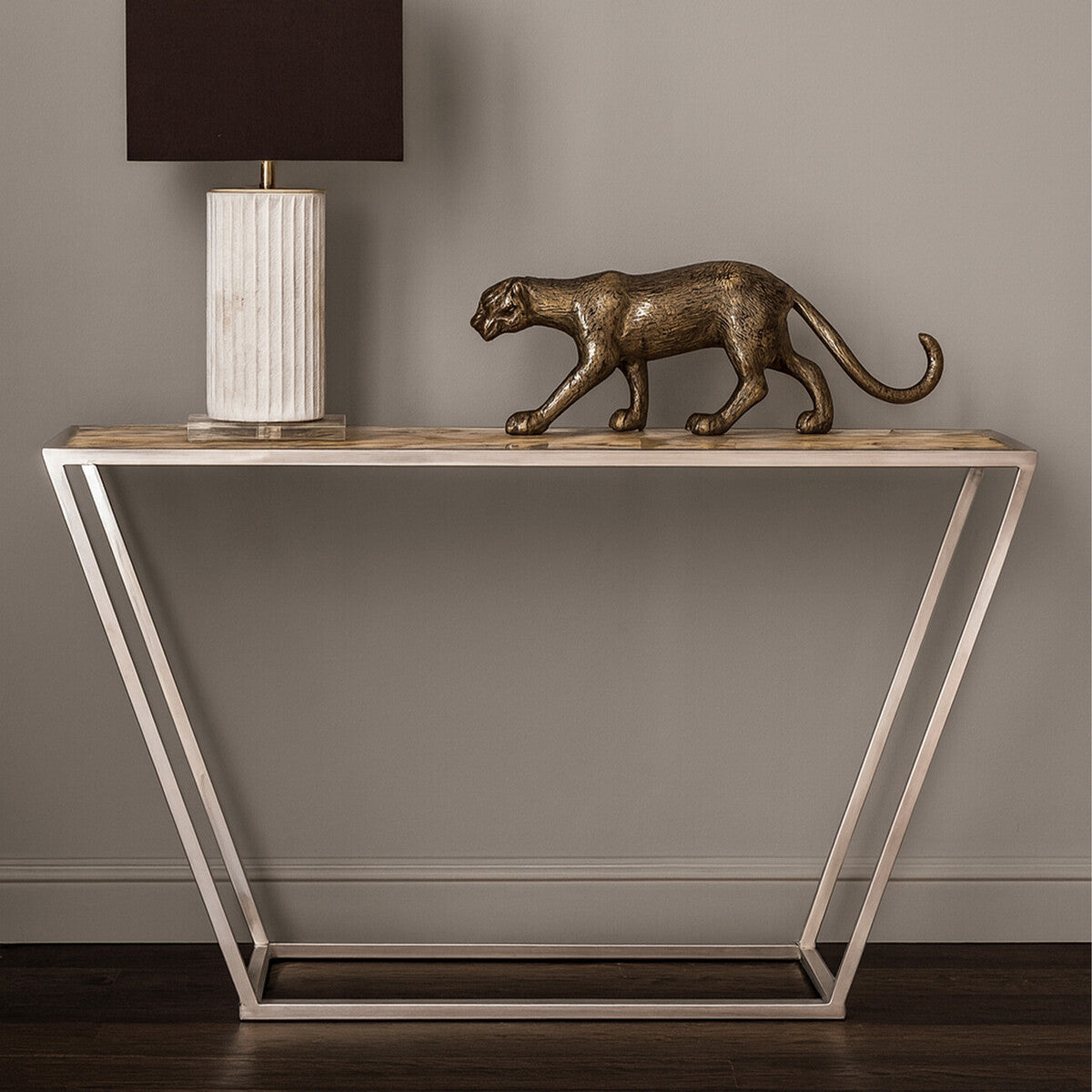 Vita White Agate Console Table