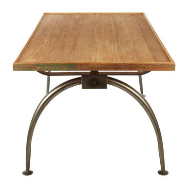 New Foundry Dining Table With Elm Wood Top