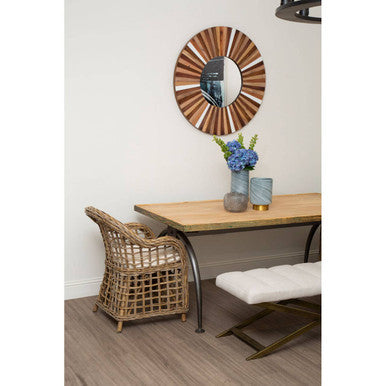 New Foundry Dining Table With Elm Wood Top