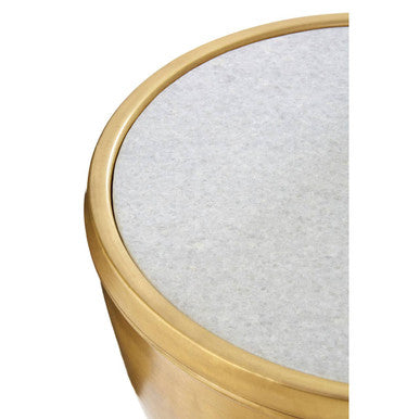 Crest Gold Bowl Shaped Side Table - Image 4