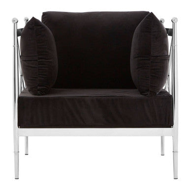 Novo Chair With Silver Lattice Arms - Image 2