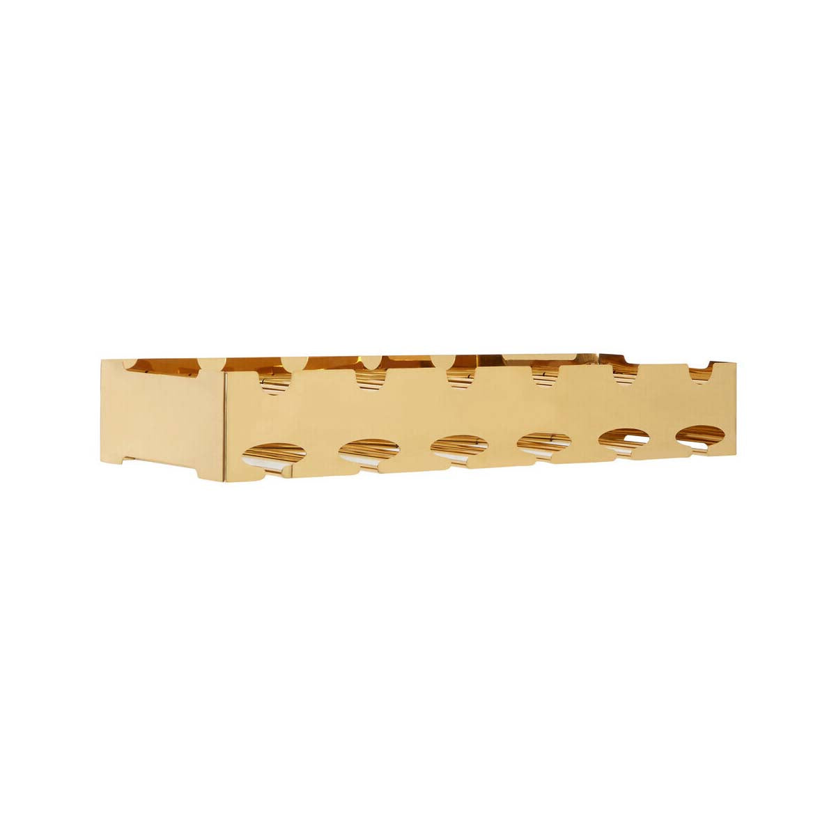 Novo 6 Bottle Gold Finish Wine Rack