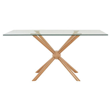 Novo Rectangular Rose Gold Dining Table - Image 2