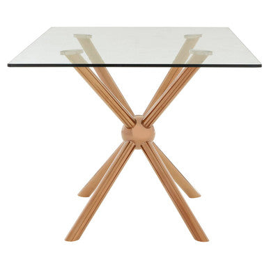 Novo Rectangular Rose Gold Dining Table - Image 4