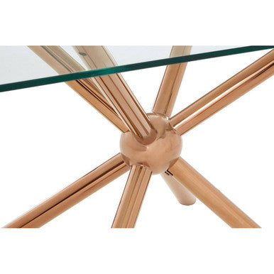 Novo Rectangular Rose Gold Dining Table