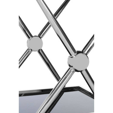 Novo 2 Tier Silver And Cross Design Trolley