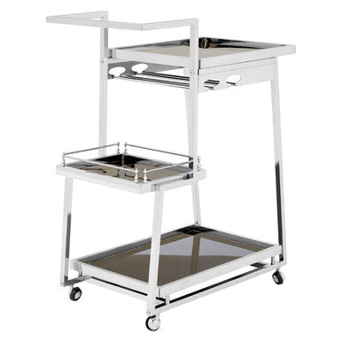 Novo 3 Tier Silver Finish Trolley