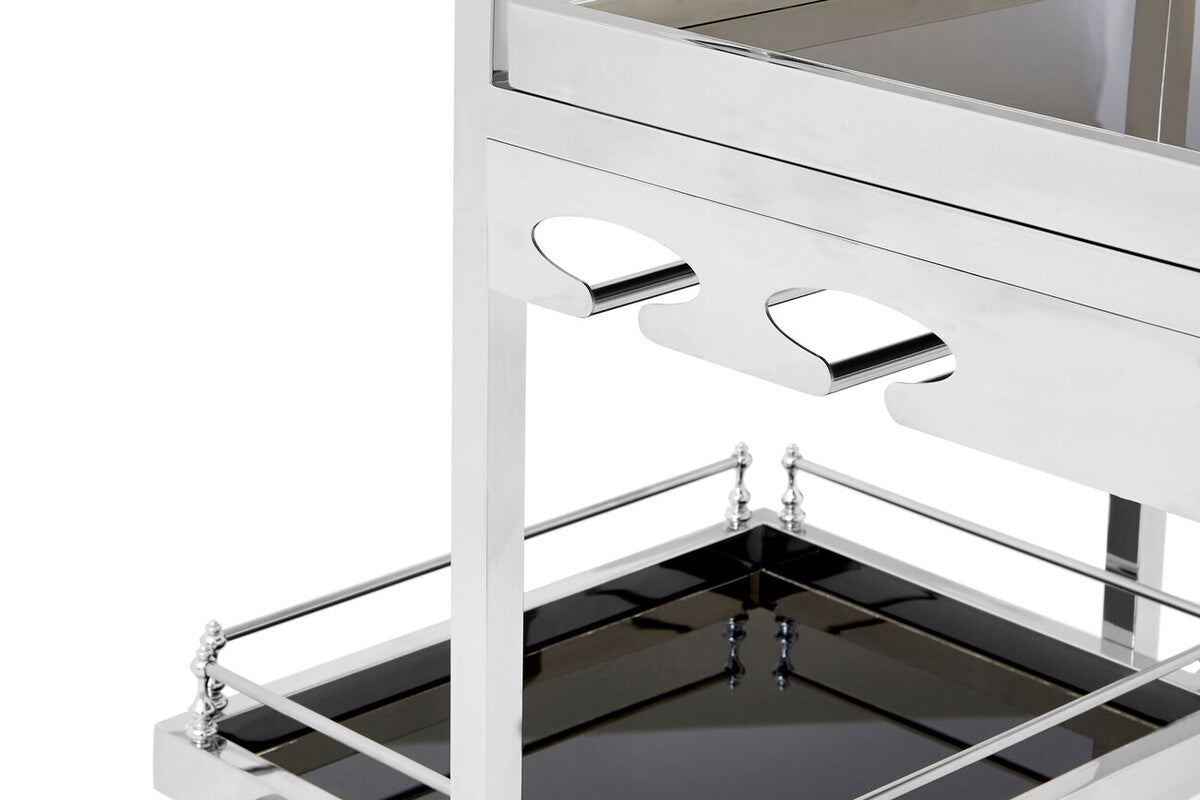 Novo 3 Tier Silver Finish Trolley