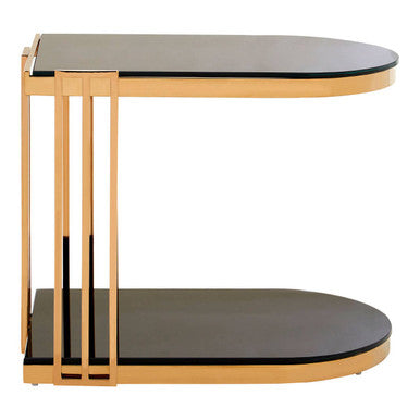 Novo Rose Gold U Shaped Side Table