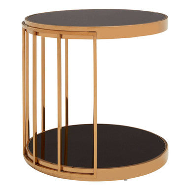 Novo Rose Gold Cage Design Side Table