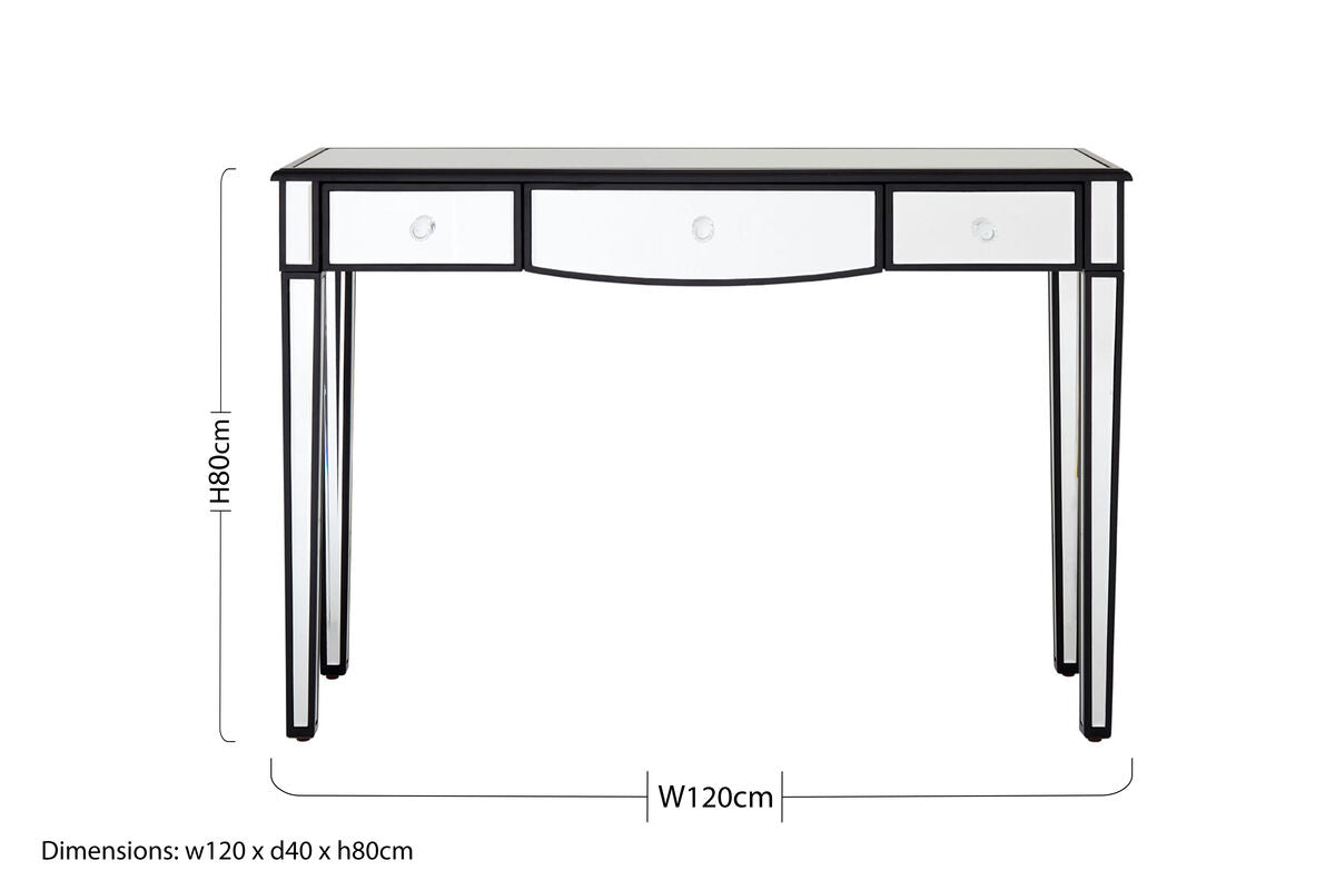 Graciela 3 Drawer Console Table With Mirror Frame