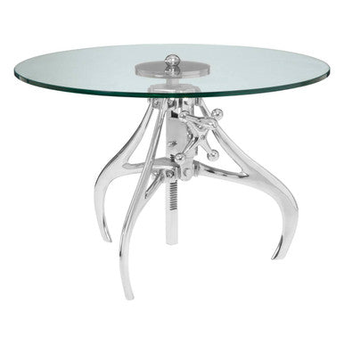 Maxi Crank Mechanism Metal And Glass Table