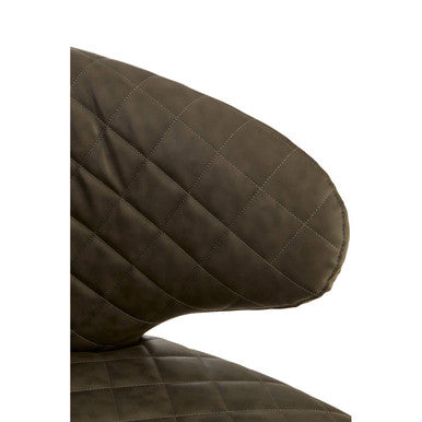 Richy Brown Leather Effect Accent Chair