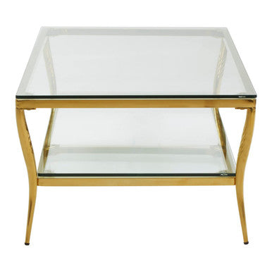 Arezzo Tempered Glass Two Tier Coffee Table