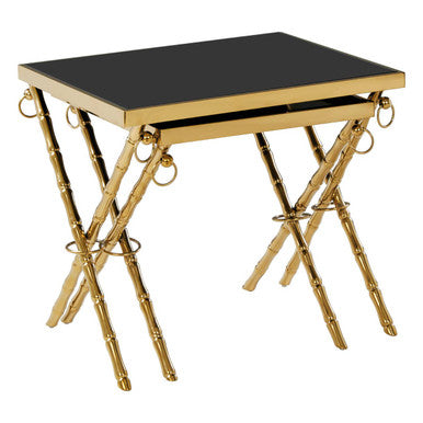 Arezzo Gold and Black Set Of 2 Nesting Tables - Image 4