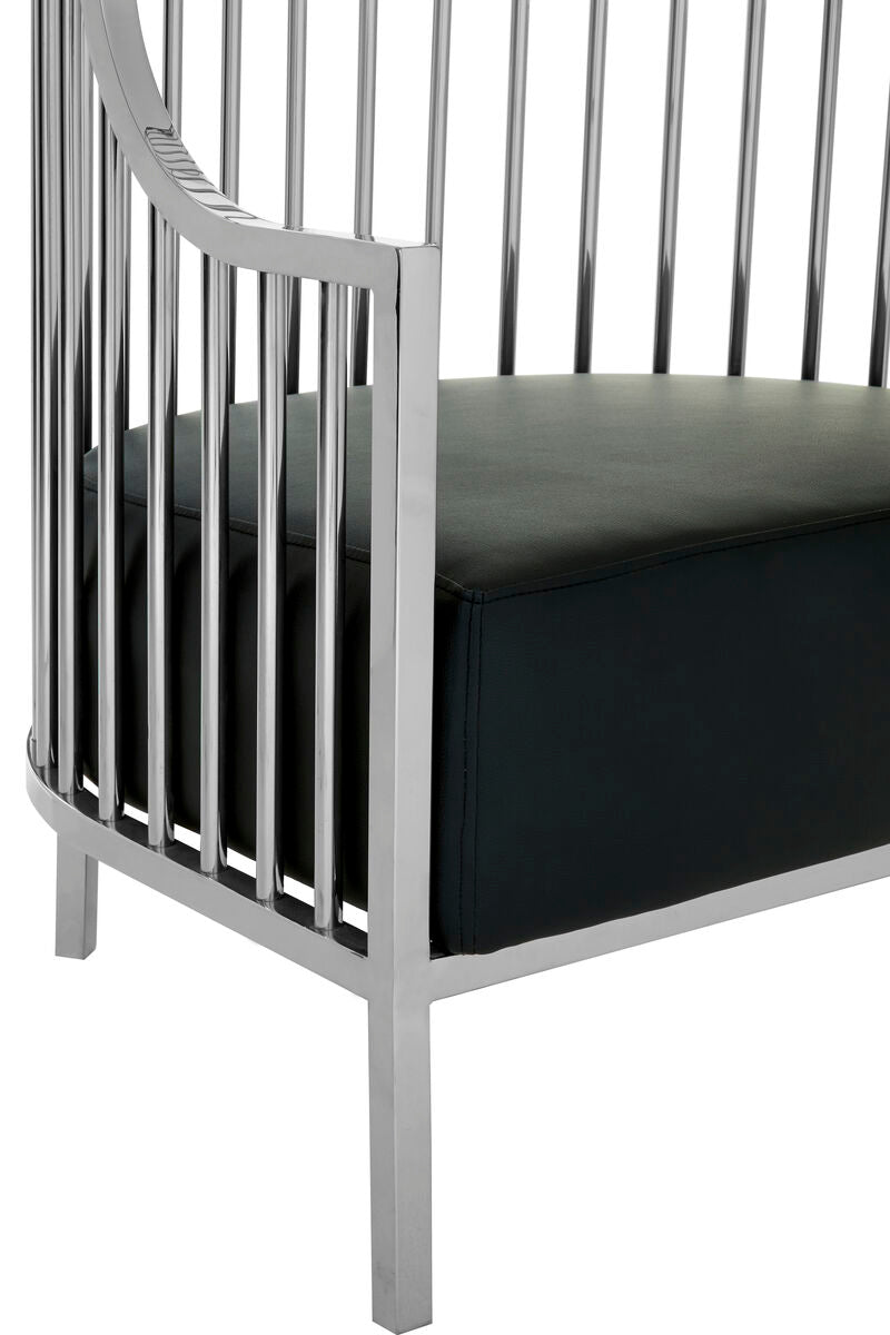 Eliza Silver Finish Dome Cage Chair
