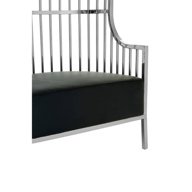 Eliza Silver Finish Dome Cage Chair