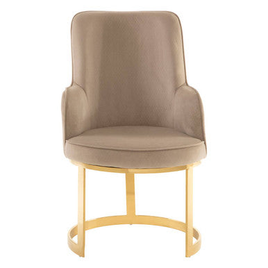 Eliza Beige Velvet Dining Chair - Image 2