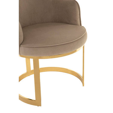 Eliza Beige Velvet Dining Chair