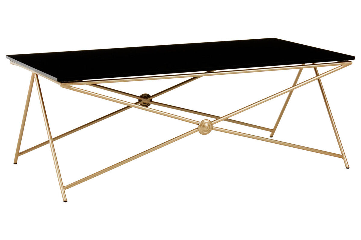 Monroe Gold Finish Coffee Table