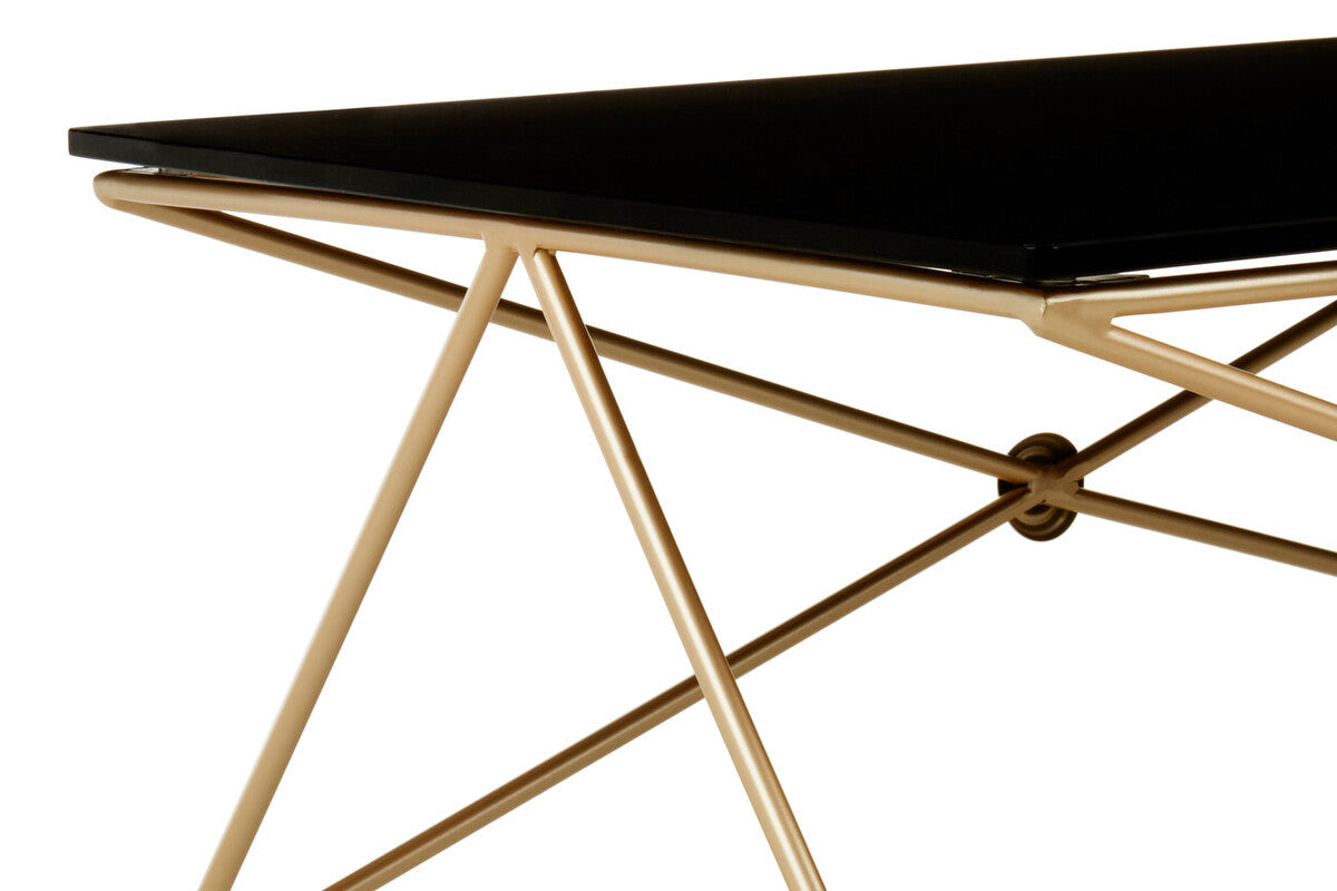 Monroe Gold Finish Coffee Table
