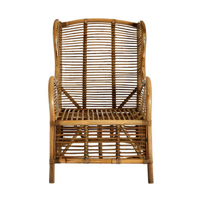 Wicker chair on a white background