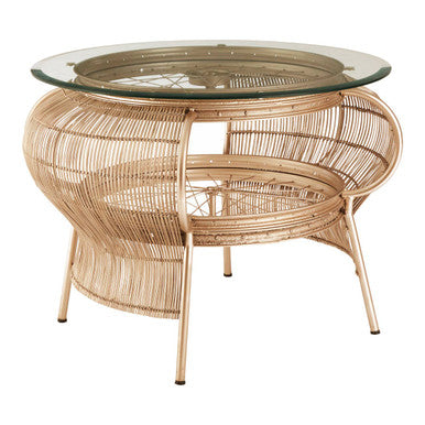 Mantis Champagne Gold Finish Table - Image 3