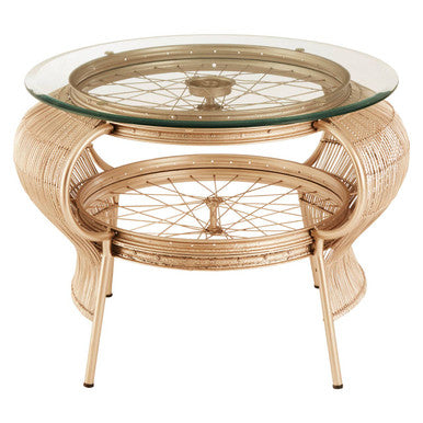 Mantis Champagne Gold Finish Table - Image 2