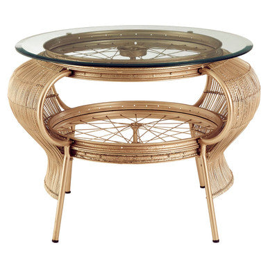 Mantis Champagne Gold Finish Table - Image 4