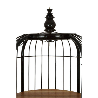 Mantis Small Black Finish Birdcage Shelf Unit