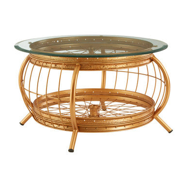Mantis Gold Finish Coffee Table - Image 2