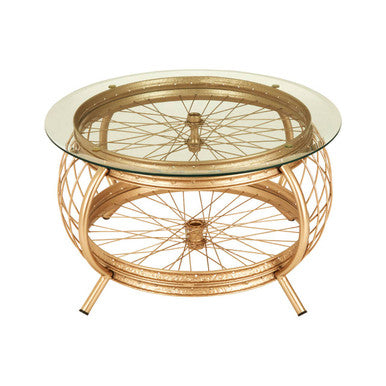 Mantis Champagne Gold Finish Coffee Table - Image 4