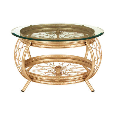 Mantis Champagne Gold Finish Coffee Table - Image 2