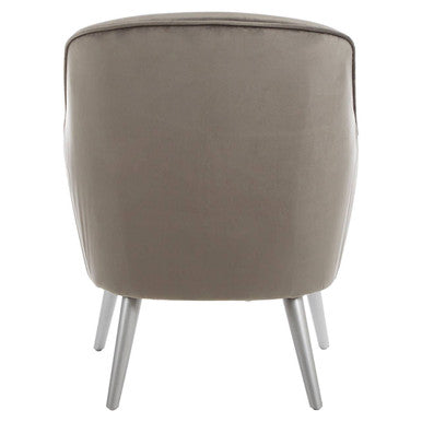 Louxor Grey Velvet Chair