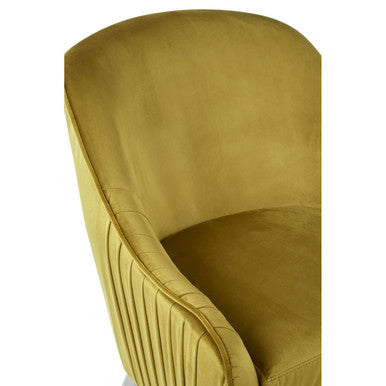 Louxor Mustard Velvet Armchair