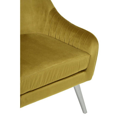 Louxor Mustard Velvet Armchair