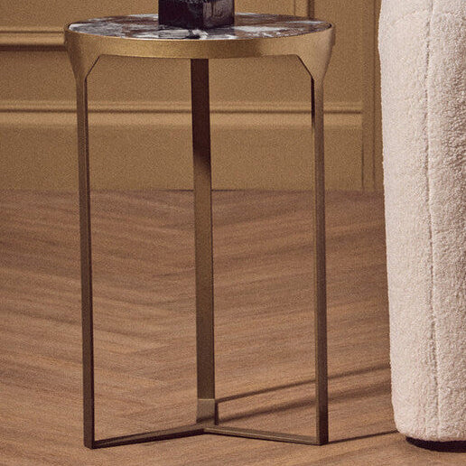 Vizzini Round Agate Side Table