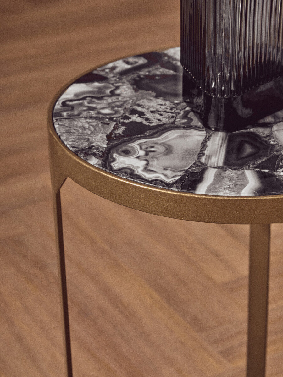 Vizzini Round Agate Side Table - Image 8