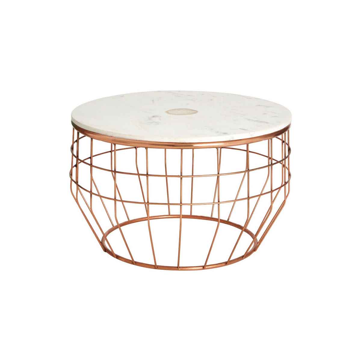 Vizzini White Marble Coffee Table