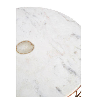 Vizzini White Marble Coffee Table