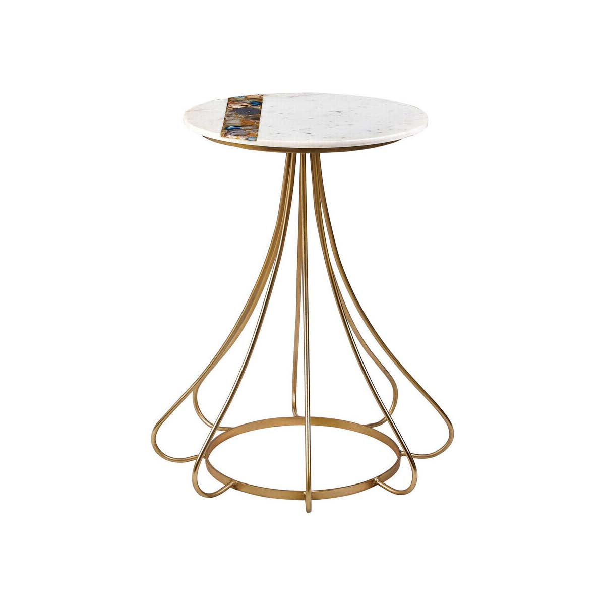 Vizzini Marble And Agate Side Table