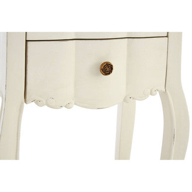 Loire 2 Drawer White Bedside Table