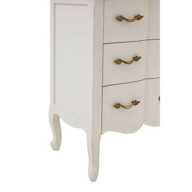 Loire 3 Drawer White Chest